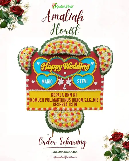 Papan Bunga Pernikahan Jingkang